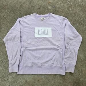 Vtg Y2k Pigalle Box Logo Crewneck Sweatshirt Purple Large Paris A$AP Collete